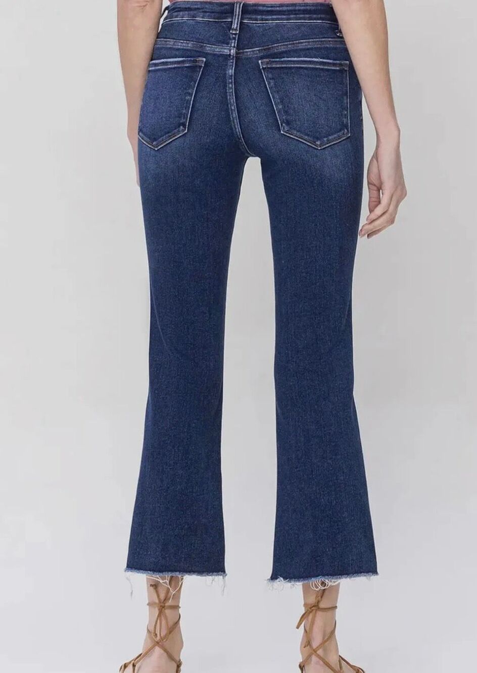 Lovervet dark wash high rise step hem jeans size 26 - Picture 7 of 7